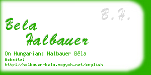 bela halbauer business card